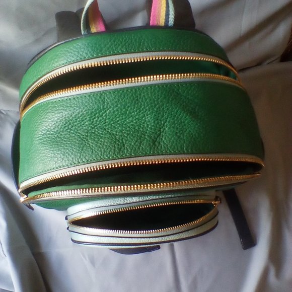 Coach Green/Teal pebbled leather Backpack. Used in excellent condition.